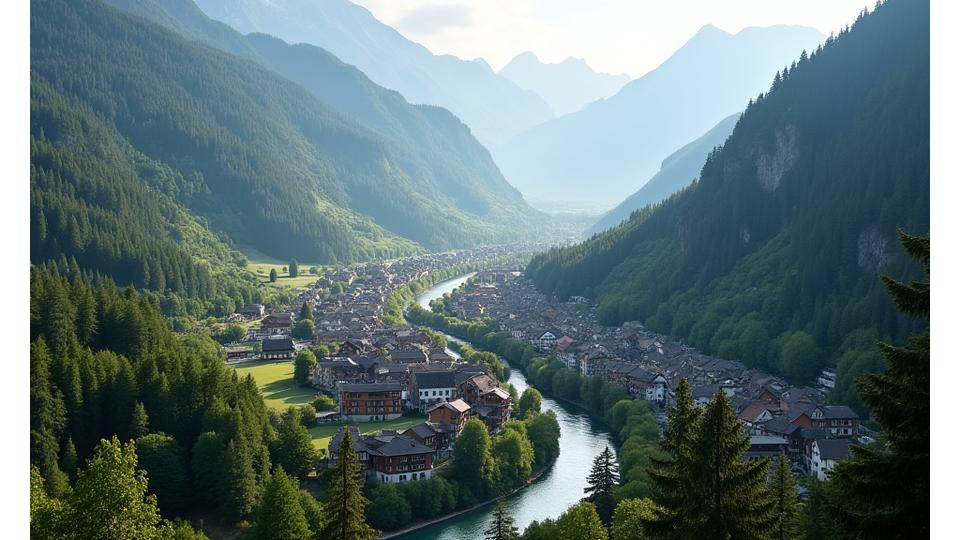 Übersichtskarte von Pontresina mit dem Standort von Alpina Aufguss.