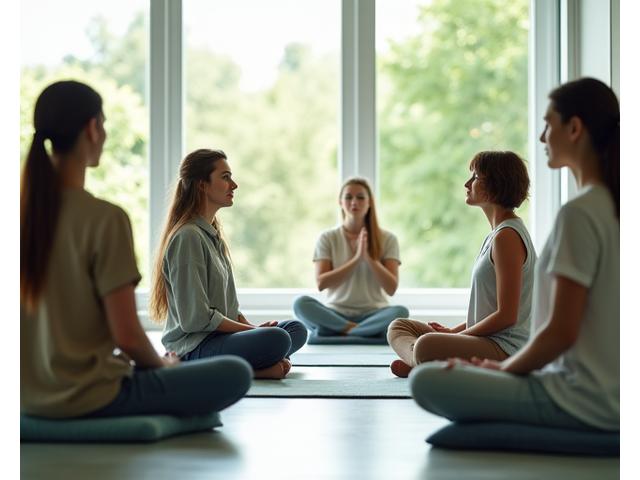 Personen, die an einem Achtsamkeits-Workshop teilnehmen