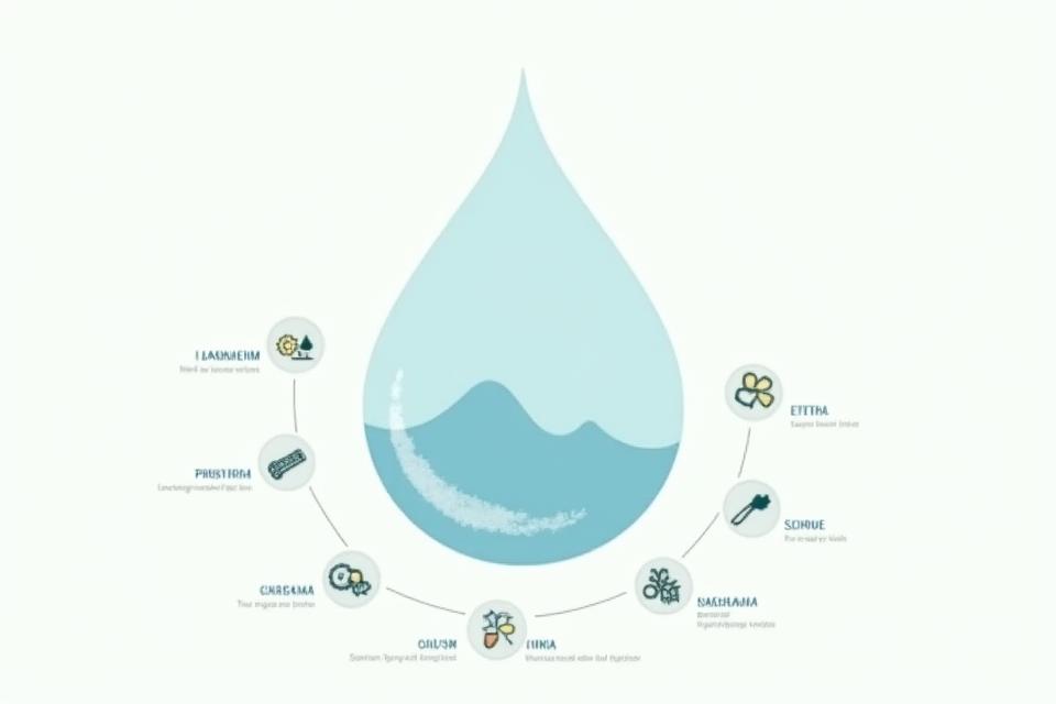 Schematische Darstellung der chemischen Zusammensetzung des Alpina Aufguss Mineralwassers.